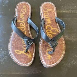 Sam Edelman black leather knotted sandals